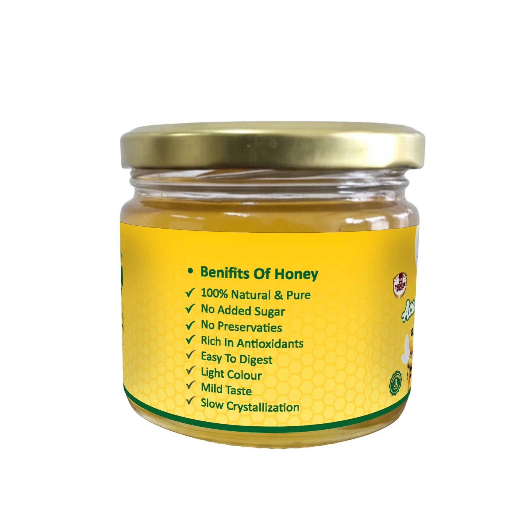 Hive & Harvest Organic Acacia Honey 400 GM| 100% Pure & Natural | No Added Sugar | Light Colour & Mild Taste