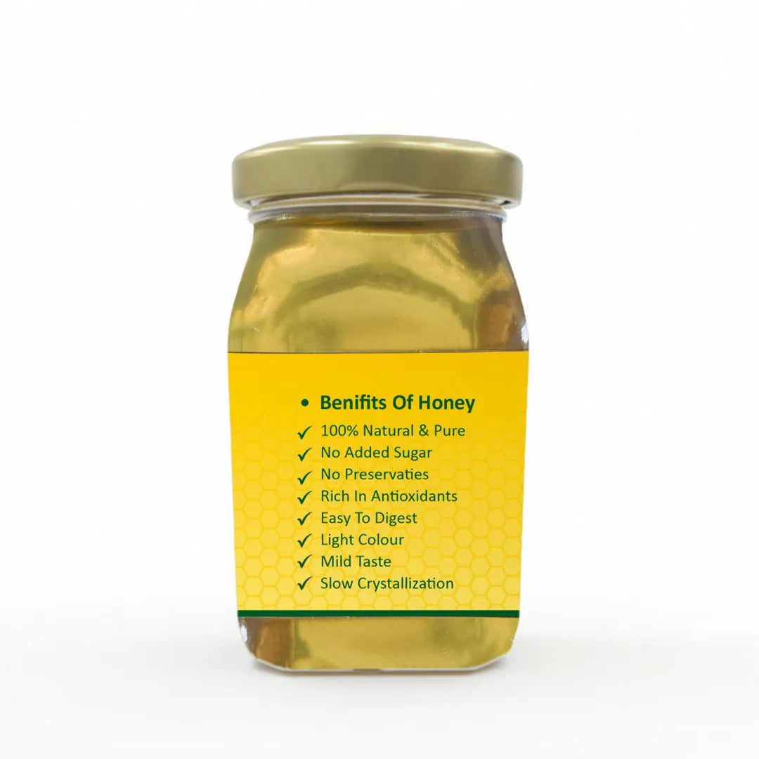 Hive & Harvest Organic Acacia Honey 250 GM | 100% Pure & Natural | No Added Sugar | Light Colour & Mild Taste