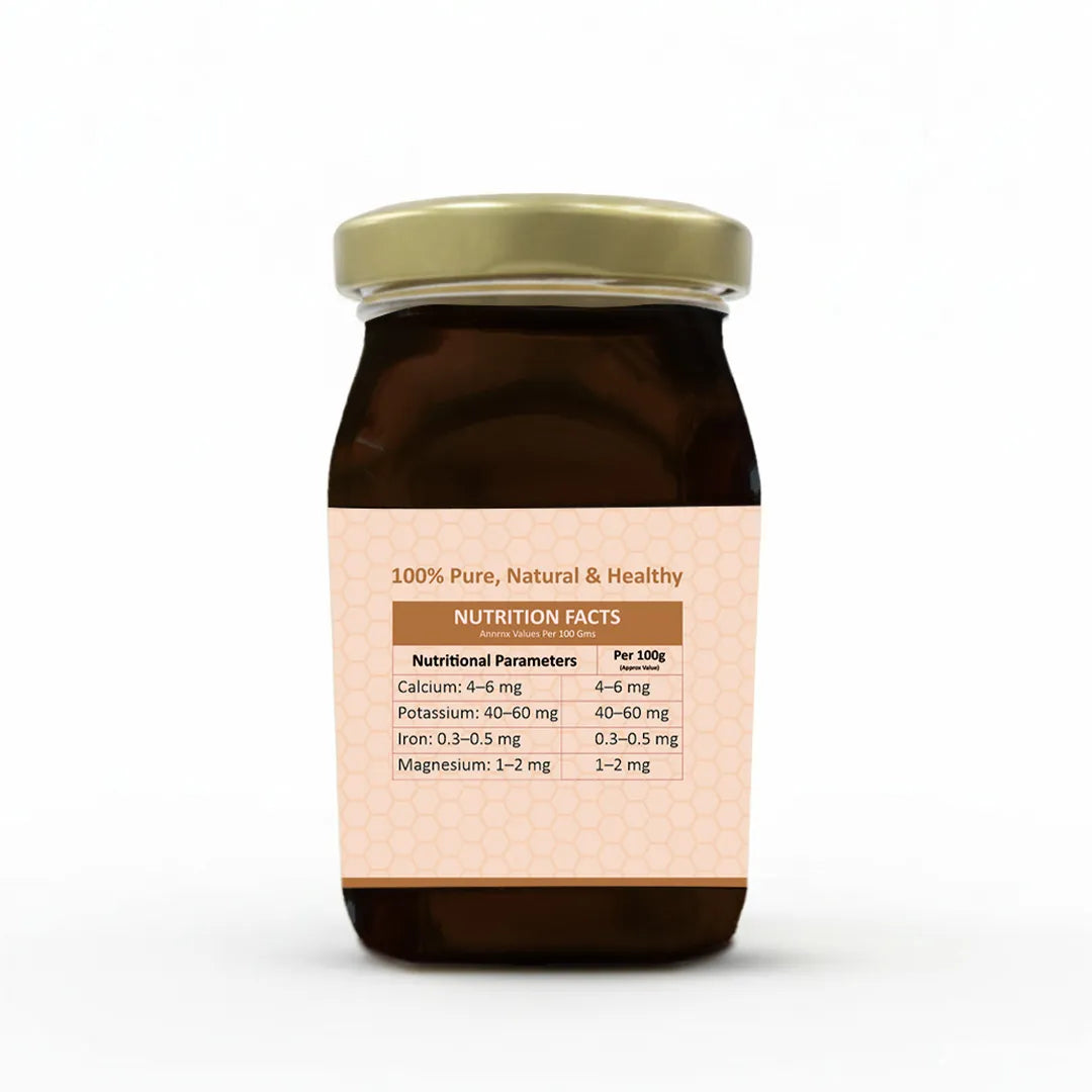Hive & Harvest Organic Ajwain Honey  250 GM | 100% Pure & Natural | Rich in Antioxidants | Supports Digestion & Immunity
